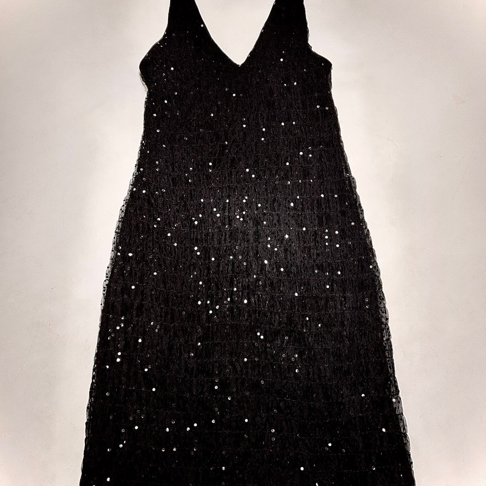 Ralph Lauren Black Silver Embellished Sheath Mini Dress